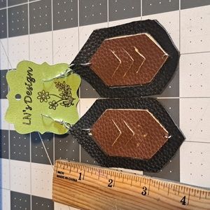 Handcrafted Faux Leather Earring